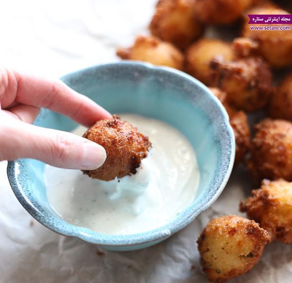 طرز تهیه توپک سوخاری با سس ماست